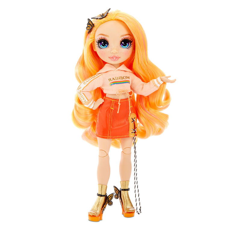 Orange Fashion Doll With 2 Outfits Rh6 for sale online Rainbow High Poppy Rowan